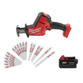 Milwaukee 882346284616 Hackzall Reciprocating Saw 18-v Brushless With 5ah Battery Blade Set