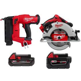 Milwaukee 888234623871 M18 Fuel Cordless 18-gauge Brad Nailer 7-1/4 Inch Circular Ah
