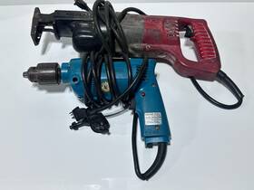 6303 Milwaukee Makita 2pc Corded Tool Set 1/2 Inch Drill And Reciprocating Sawzaw