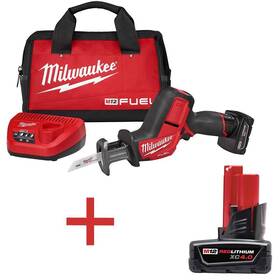 2520-21xc-48-11-2440 Milwaukee Tool M12 Fuel 12-volt Lithium-ion Brushless Hackzall Reciprocating Saw Kit With Free
