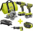 P1837-p517-p746 Ryobi Impact Drill Driver Circular Saw Kit Cordless 0033287180325