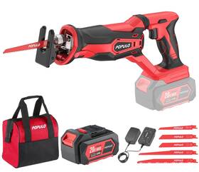 Populo 673257189875 Cordless Reciprocating Saw 4.0ah 20v Max Battery Power Electric Recipro