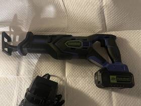 Cb2506 Powr-kraft By Montgomery Ward 20v Brushless Reciprocating Saw Li-ion Battery And Charger