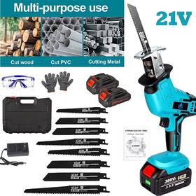 Prax7282 Praxo 21v Cordless Reciprocating Saw With 2 Rechargeable Battery And Charger 2.0ah
