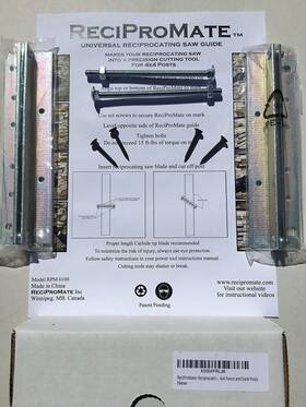 Recipromate Inc 627843358763 Recipromate- Reciprocating Saw Guide Attachment For Cutting 4x4 Fence And Dec
