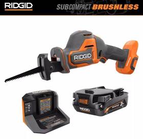 Ridgid 313035710753 18v Subcompact Brushless Cordless One-handed Reciprocating Saw Kit With 2