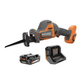 Ridgid 445037596530 18v Subcompact Brushless Cordless One-handed Reciprocating Saw Kit With 2