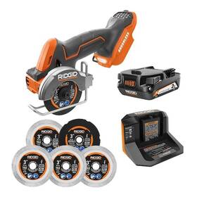 Ridgid 648846084770 18v Subcompact Brushless Cordless 3 Inch Multi-material Saw Kit