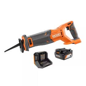 Ridgid 726084788480 18v Cordless Reciprocating Saw Kit With 4.0 Ah Battery And Charger