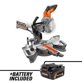 R48607b-ac840040 Ridgid Miter Saw 18v Brushless Sliding Compound Dual Bevel Orange