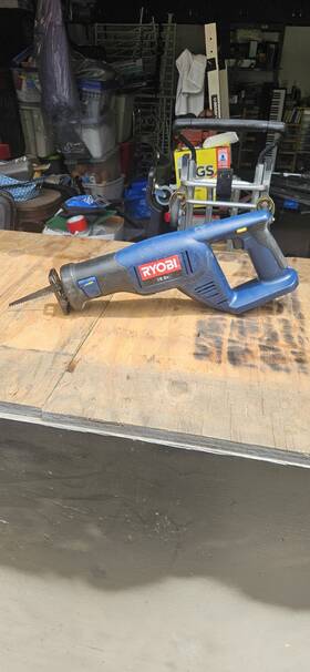 141150 Ryobi 18.0v Cordless Reciprocating Saw Tool Only Blue/black With Blades