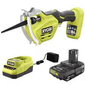 Ryobi 744110887877 One 18v Electric Cordless Pruning Reciprocating Saw With 2.0 Ah Battery And Cha