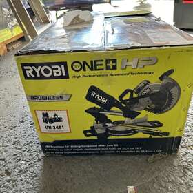 Pblms01k Ryobi 18v One Hp Miter Saw - Everything Inside Never Used Checked