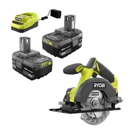 Psk006-pcl500b Ryobi Circular Saw 5-1/2 Inch One 18v Cordless With 2 4ah Batteries Charger Kit