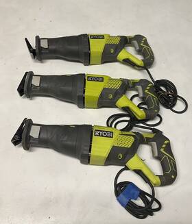 Rj185 Ryobi Reciprocating Saws Corded Lot Of 3 Broken Or Not Working For Parts Read