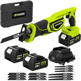 Ryojegk 768553575962 21v Cordless Reciprocating Saw Brushless 27mm With 2 X 4.0ah Bat