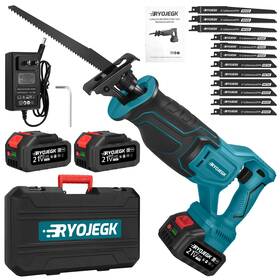 Ryojegk 768553577225 Brushless Reciprocating Saw 21v Cordless Saws With 2 4.0ah Battery Variable S