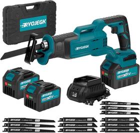 Ryo-prs01 Ryojegk 21v Brushless Reciprocating Saw 2 6.0ah Battery Cordless Power 28mm 12 Blade