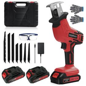Mwfj-red1 Skovensy Cordless Reciprocating Saw 2.0ah Battery X2 Variable Speed Blades