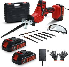 Mwfj-red2 Skovensy Cordless Reciprocating Saw 2 X 2.0ah Battery Variable Speed Blade