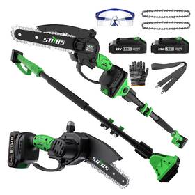 B0dfydtn6z Soyus 2-in-1 Cordless Pole Saw Mini Chainsaw 21v 6-inch Electric