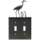 Ss-vwi-ess-133  Village Wrought Iron Inch Heron Double Switch Cover 791385344048