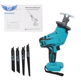 Gm916000md Thomletha Cordless Electric Reciprocating Saw With 4 Blades Wood Cutting