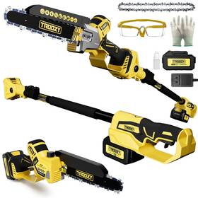 Troozy B0dx6zlgsm Cordless Pole Saw 8-inch 2-in-1 Chainsaw 21v 4.0ah Battery Powered
