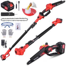 Velotrex B0dry2c8kc 2-in-1 Cordless Pole Saw And Mini Chainsaw 8 Inch Electric Saws