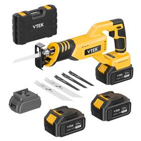 4353760 Vtek Brushless Cordless Reciprocating Saw 3 Level Speed Yellow