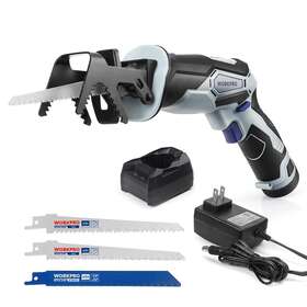 Dcx60610 Workpro 12v Cordless Reciprocating Saw With Clamping Jaw 2.0ah Li-ion Battery