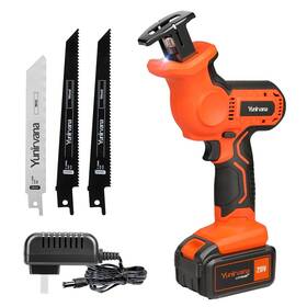 Yunirvana 973423093567 20v 4.0ah High-capacity Cordless Reciprocating Saw Kit - Includes 2pcs Wooden