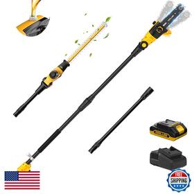 Zegjaw B0crtvnf7c Pole Saw 8-inch Cordless Tree Trimmer And 18-inch Hedge