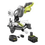 Ryobi One+ P553KN 18V Cordless 7-1/4" Compound Miter Saw W/ Charger, 4AH Battery. Fixed Price $220.00.