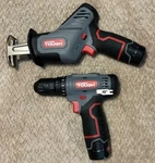 New - Hyper Tough 12V Cordless Reciprocating Saw And Drill. Fixed Price $40.00.