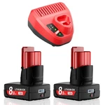For Milwaukee M12 8.0AH Battery Lcd/charger 12V Li-ion Cordless 48-11-2420. Fixed Price $27.99.