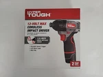 Hyper Tough 12V Max Cordless Impact Driver W Battery + Charger. Fixed Price $29.99.