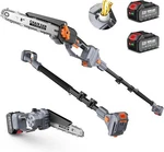 Taskstar Cordless Electric Brushless Pole & Mini Chainsaw Max 15FT Reach. Fixed Price $89.00.