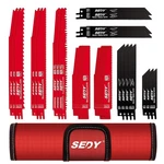 36-PIECE Ultimate Reciprocating Saw Blade Set Premium Red & Black. Fixed Price $40.99.