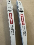 60 Hilti Reciprocating Saw Blades, New, 9", Premium Wood/ Metal, 6TPI, 23 Sp. Fixed Price $49.00.