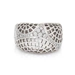 Cartier Nouvelle Vague Paris Ring Diamond 18K White Gold Sz 6 Vintage C2000. Fixed Price $6995.00.