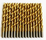 15 Disston Titanium 27/64" High Speed Steel Drill Bits Split Point Metal Gold. Fixed Price $26.99.