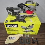 Ryobi 10 Amp Corded 7-1/4" Compound Sliding Miter Saw TSS702. Fixed Price $129.99.
