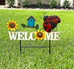 Stc World Large Garden Stake Welcome Sign Outdoor Backyard Frontyard Home Bus.... Fixed Price $38.56.
