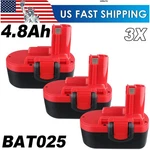 3PACK 4.8AH 18V For Bosch BAT025 BAT026 BAT160 BAT180 BAT181 Ni-mh Battery New. Fixed Price $56.98.