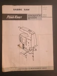Vtg Montgomery Wards Power Kraft Sabre Saw Owners Manual Guide Parts TPC-8963A. Fixed Price $15.00.