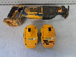 Dewalt DW938 Type 18V Reciprocating Saw And 2 DC9096 Battery Packs. Fixed Price $50.00.
