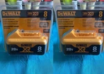 Pack New Dewalt DCB208 20V Max Xr 8.0AH Lithium Batteries Li-ion Battery. Fixed Price $139.99.