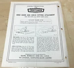 Vintage 1963 Sears Craftsman Edge Guide Circle Cutting Attachment Instructions. Fixed Price $12.95.