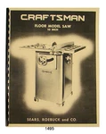 Sears Craftsman 103.24440 10" Table Saw Operator & Parts Manual #1495. Fixed Price $15.00.